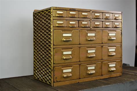 vintage steel storage cabinet|vintage industrial metal drawer cabinet.